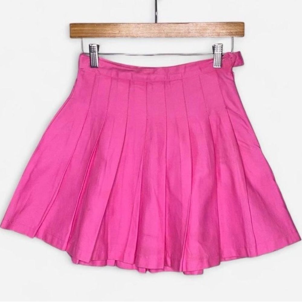 Dolls Kill Bubblegum Pink Pleated Skater Skirt